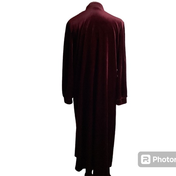 Delicates robe womens SZL maroon vintage grandmacore embroidered soft Y2K - Picture 4 of 9